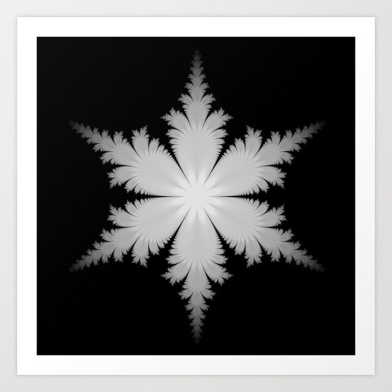 Fractal Snowflake Art Print