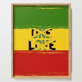 One Love Jamaica Rasta Serving Tray