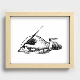 Writing Hand Recessed Framed Print