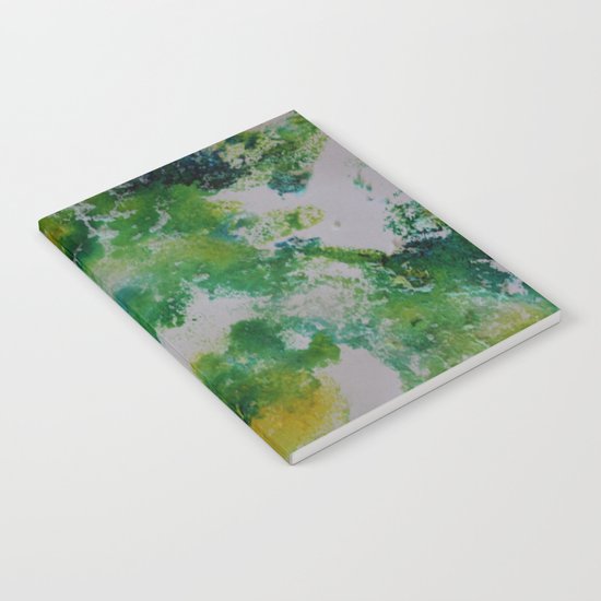 Its about space - in greens and yellows Notebook