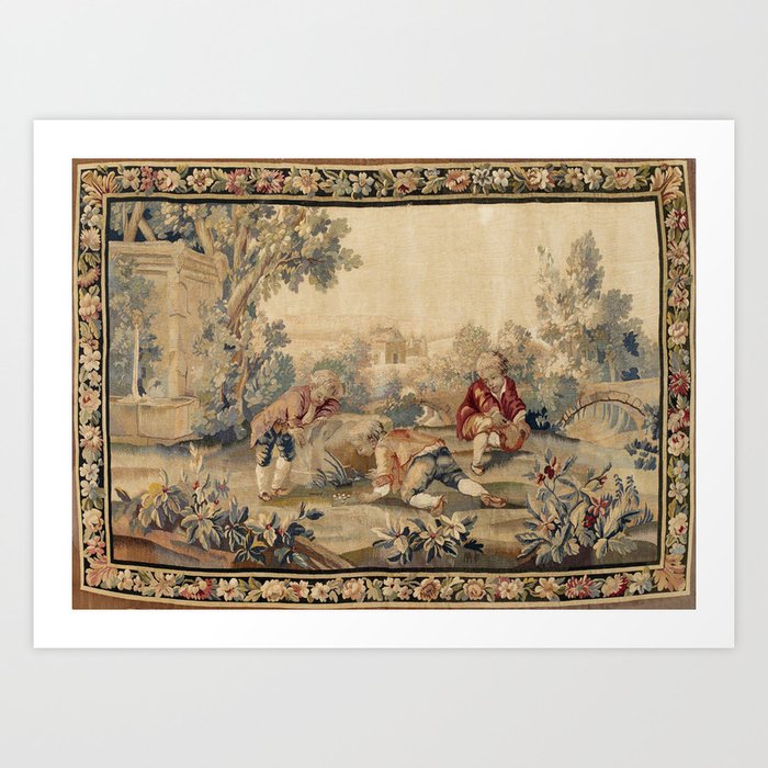 Aubusson Antique French Tapestry Print Kunstdrucke Aubusson Antique French Tapestry Print Kunstdrucke