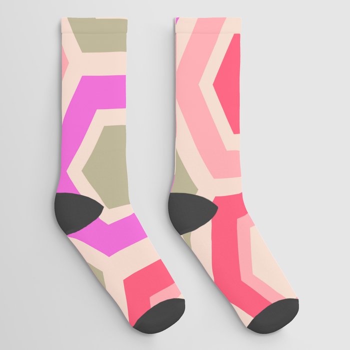 Geometric Honeycomb Pattern 3 Socks