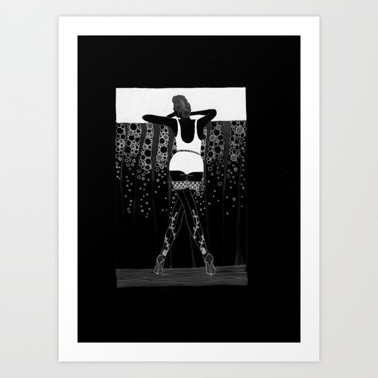 Comment Ca Va? - black&white Art Print