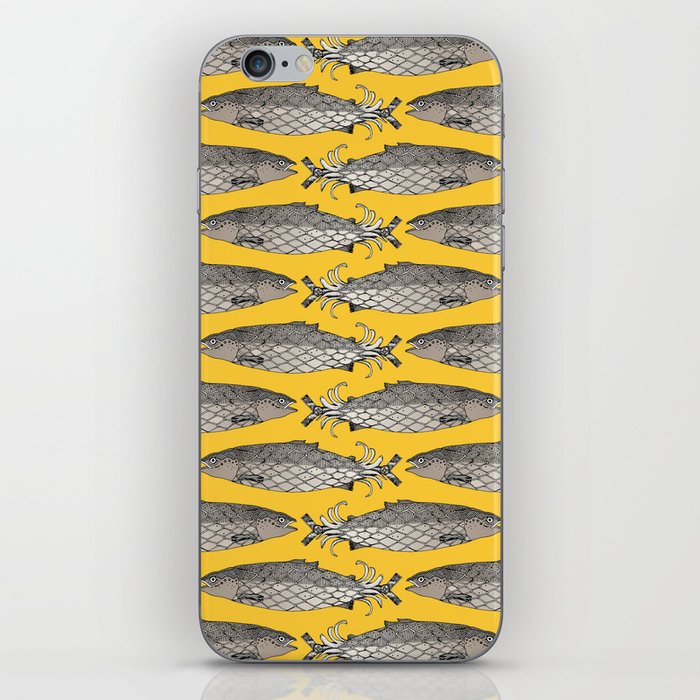 steampunk salmon yellow iPhone Skin