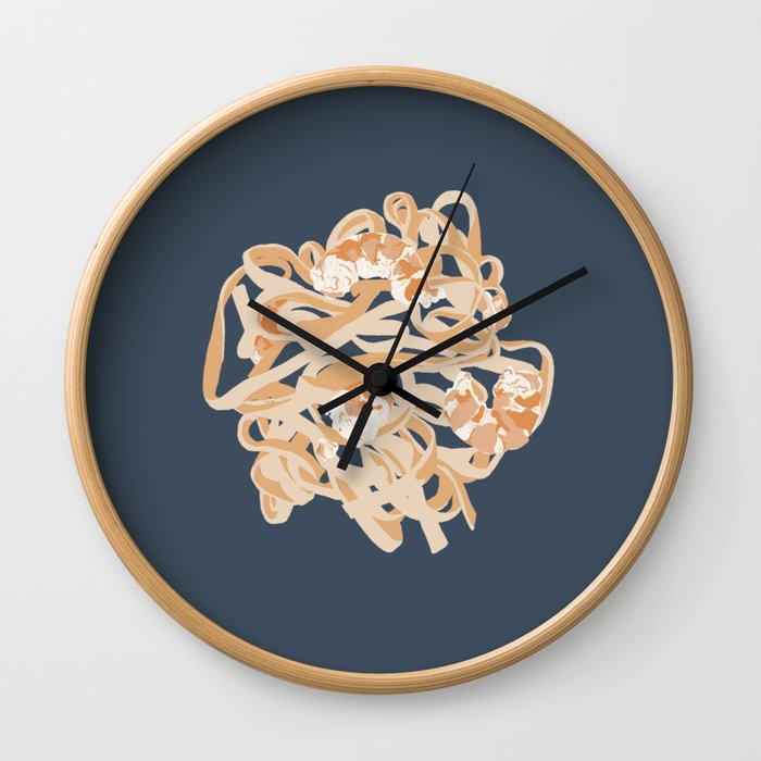 Family Meal Blue Wall Clock