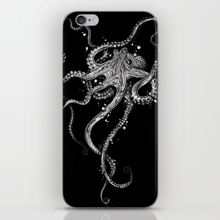 Octopus (black) iPhone Skin