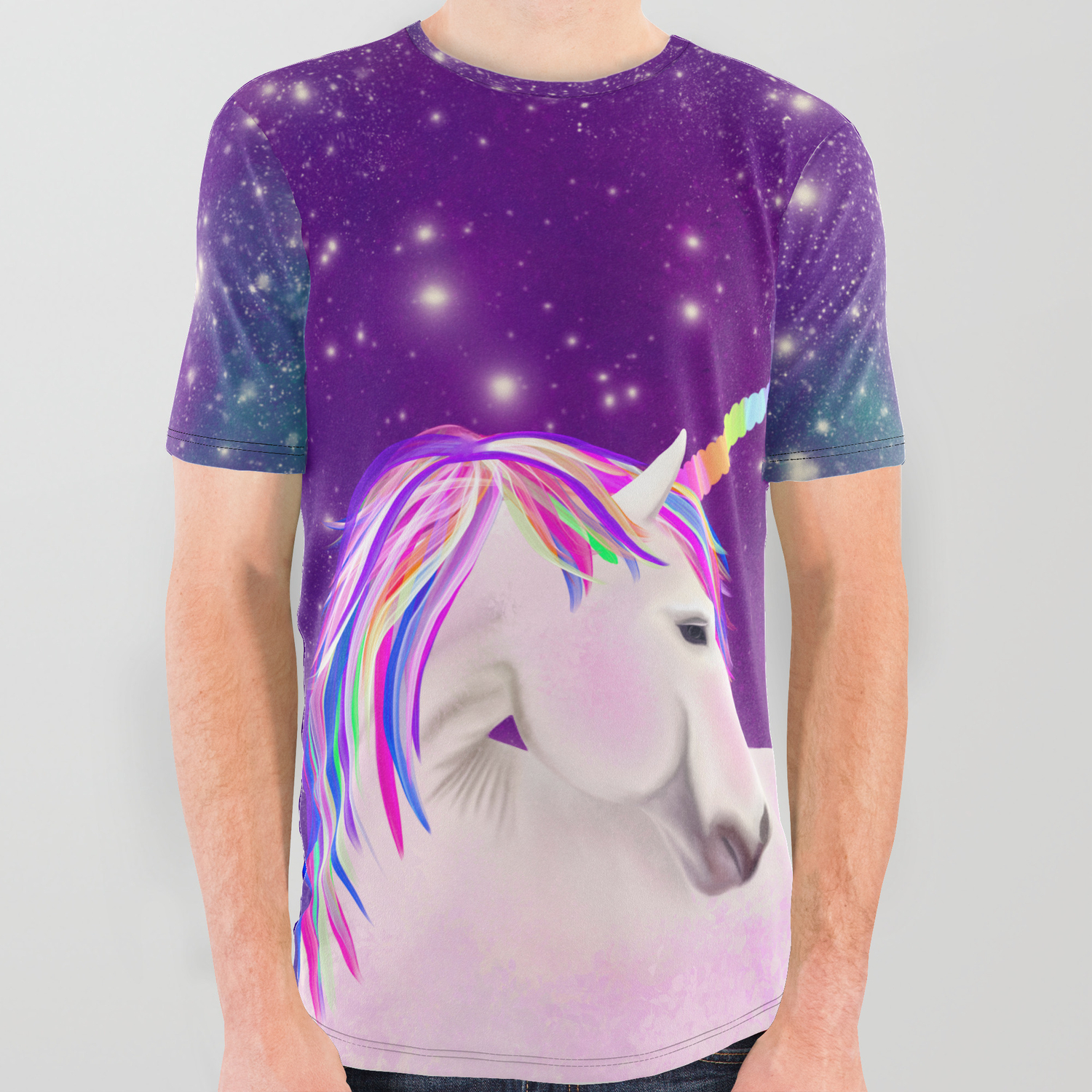 Celestial Unicorn All Over Graphic Tee By Awanderingsoul Society6