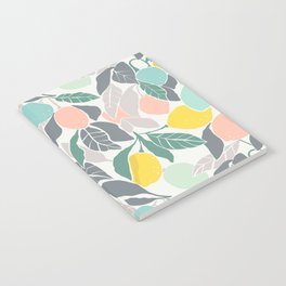 Sweet Lemon Trees Blue Pink and Yellow Notebook