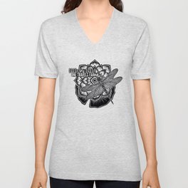 Dragonfly: Little by Little, One Travels Far | Timeless Maxims V Neck T Shirt