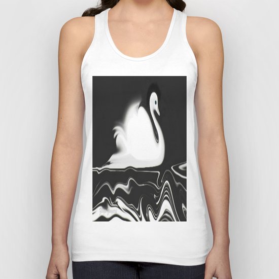 Swan Painting Unisex Tank Top