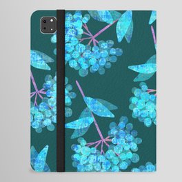 Magic forest. Seamless pattern with flowers, berries and leaves. Hand drawn background. Botanic. iPad Folio Case