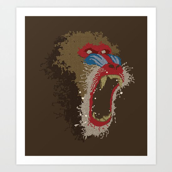 Mandrillus sphinx Art Print