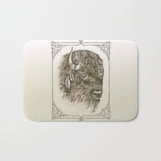 Portrait of a Buffalo Bath Mat