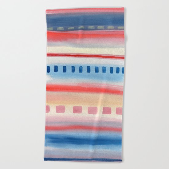 Watercolor Pastel V. G. 01 Beach Towel