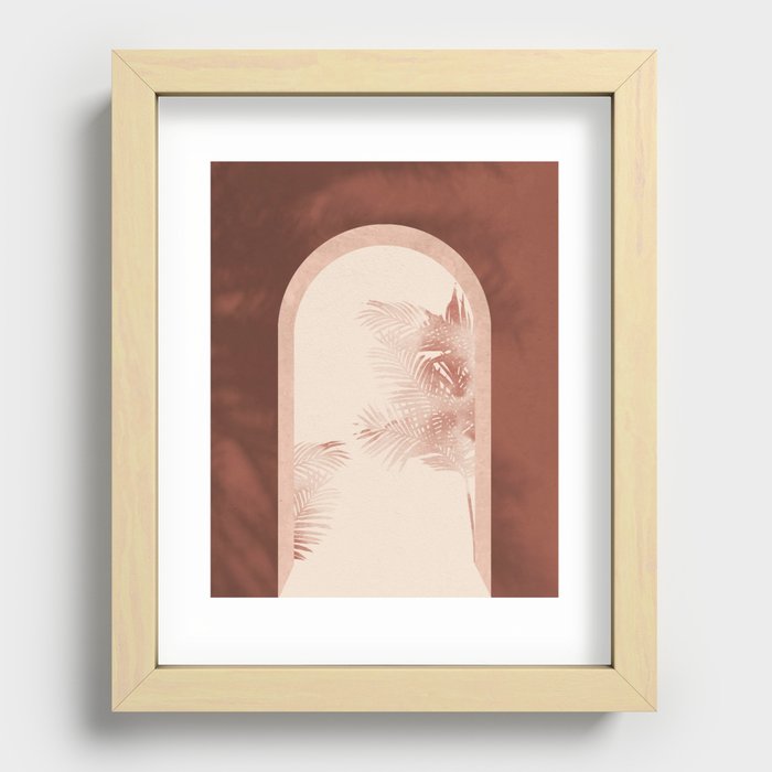 Arch and Palms Recessed Framed Print