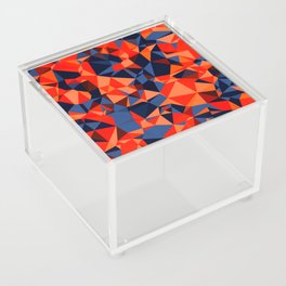 Orange and Blue Geo Print Acrylic Box