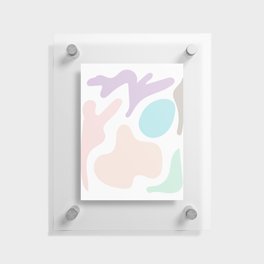 35 Abstract Shapes Pastel Background 220729 Valourine Design Floating Acrylic Print