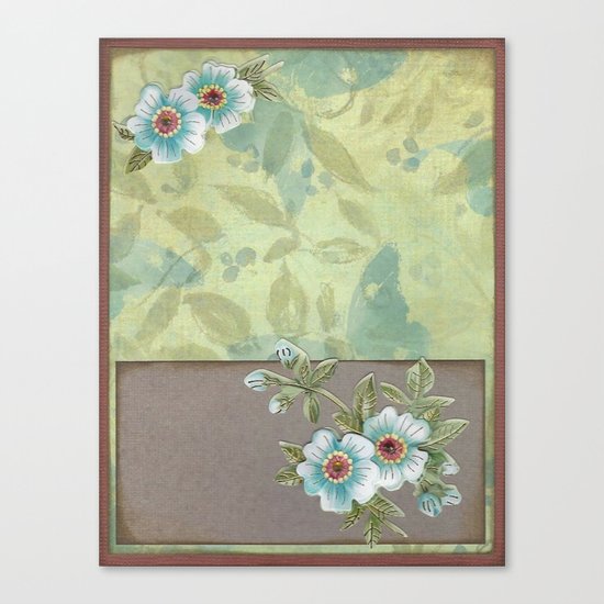 Brown paper flowers Canvas Print