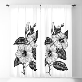 Hibiscus flower Blackout Curtain