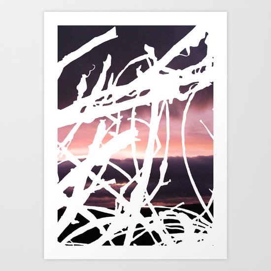 Negative Sunset Art Print