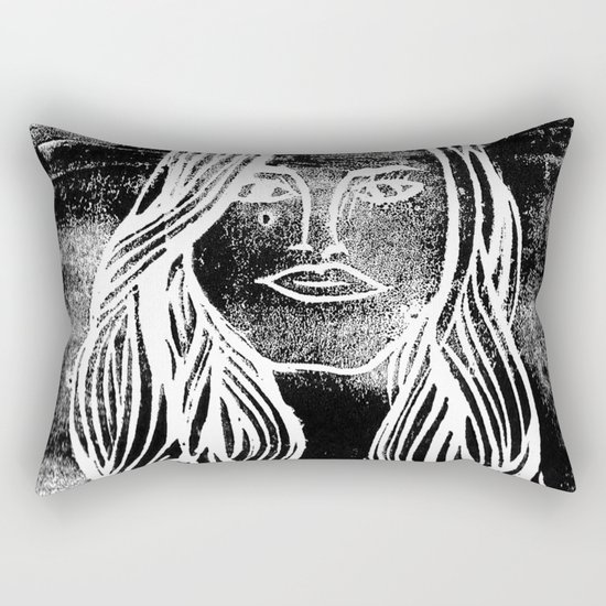 untitled girl Rectangular Pillow