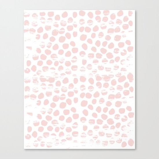 Textured polka dots dotted pattern decor minimal modern nursery baby gender neutral Canvas Print