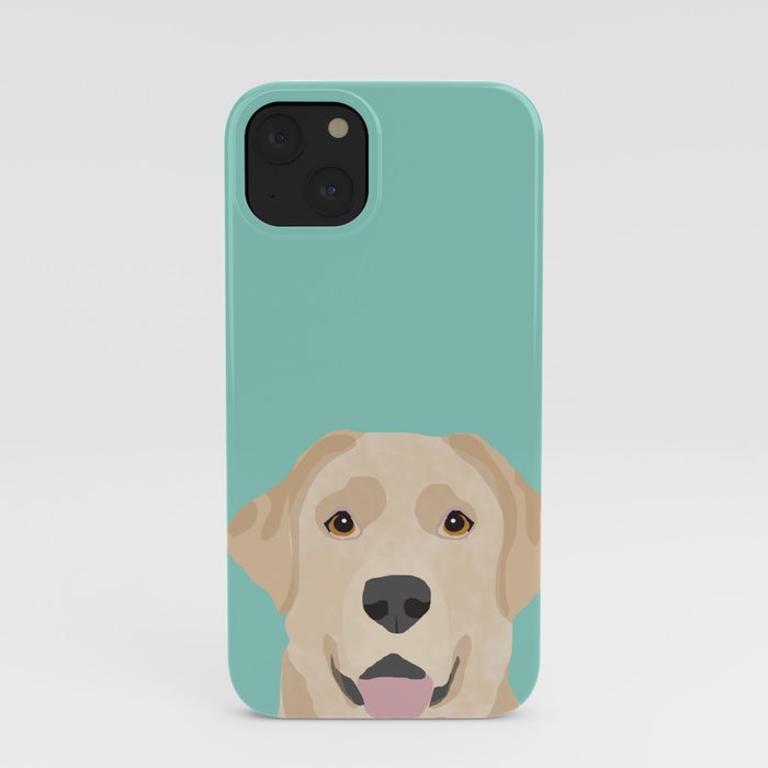 Yellow Lab dog portrait labrador retriever dog art pet friendly iPhone Case