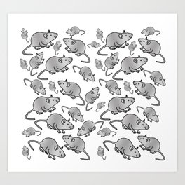 Rat-ageddon Rat Pattern of Rats Art Print
