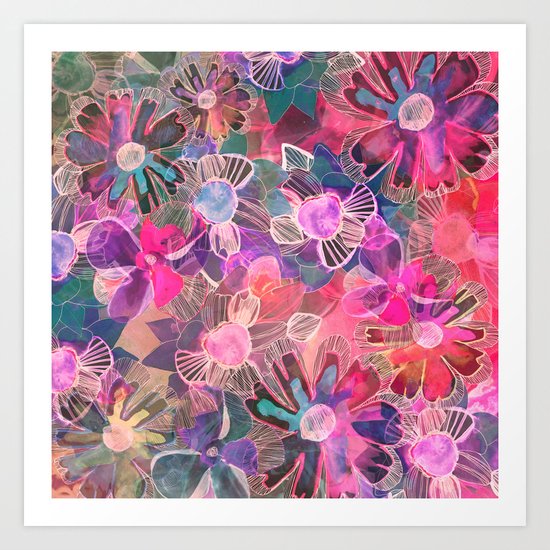 Marbled Garden Art Print