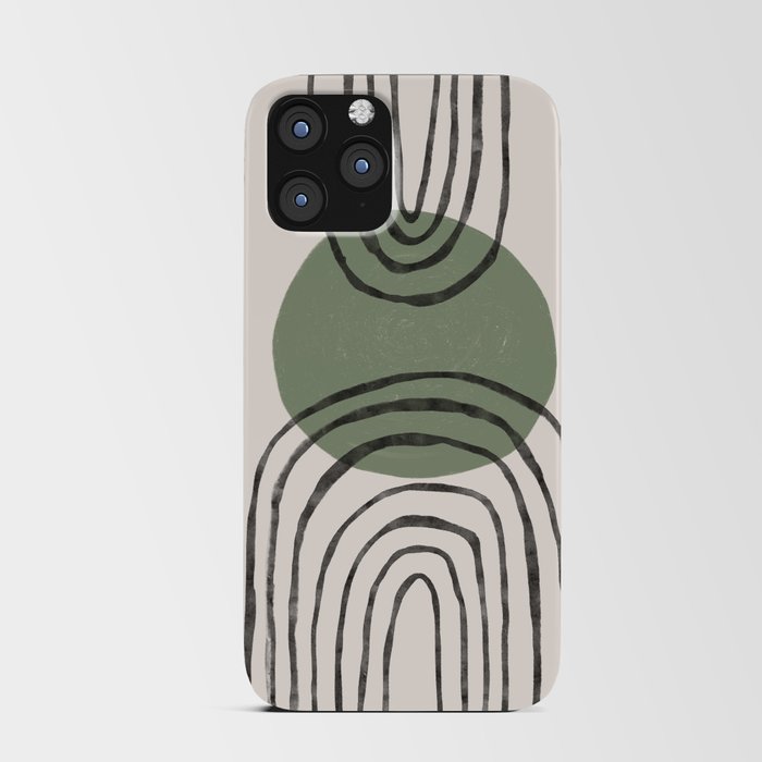 Midcentury Modern Composition of Arches + Sage Sun iPhone Card Case
