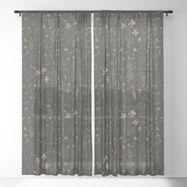Old World Florals Sheer Curtain