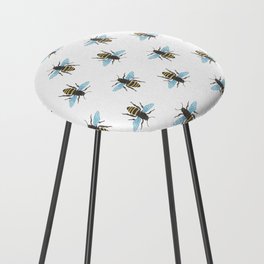 Watercolour Bee Pattern Counter Stool
