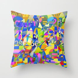 Perfect Number Theory Abstraction Throw Pillow