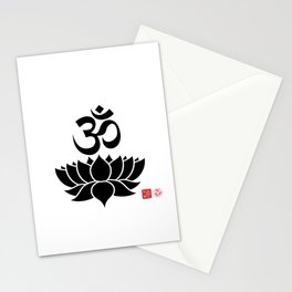 Om Lotus Stationery Card
