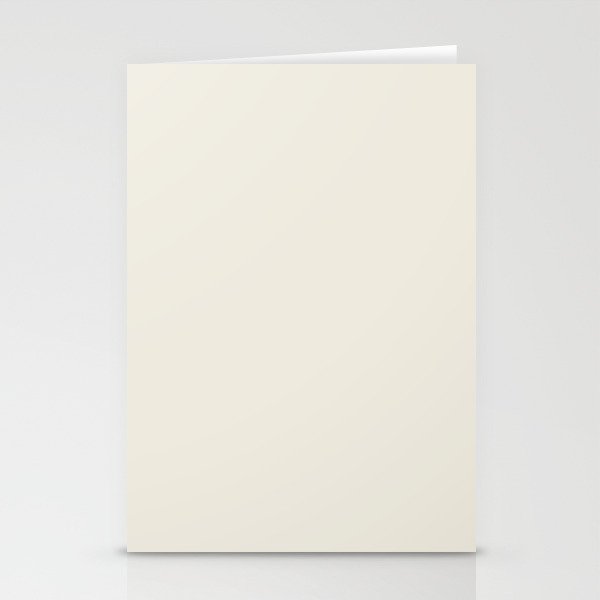 Creamy Off White Ivory Solid Color Pairs PPG Horseradish PPG1086-1 - All One Single Shade Hue Colour Stationery Cards
