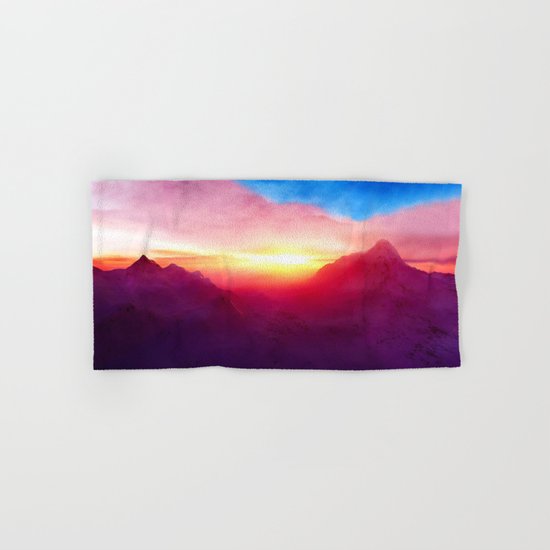 pastel mountain Hand & Bath Towel