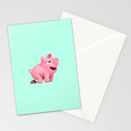 Rosa Pooping GREEN Stationery Card