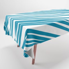 Turquoise stripes background Tablecloth