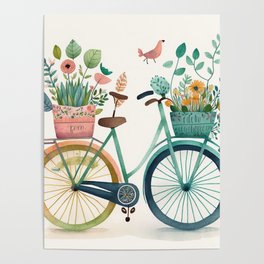 My Floral Bike Poster