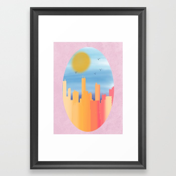 Ombré Skyline Framed Art Print