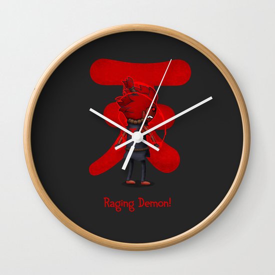 Raging Demon Wall Clock