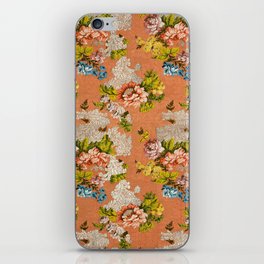 Antique French Floral Silk Weave iPhone Skin