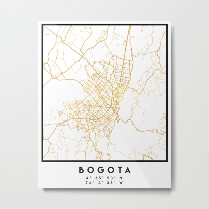 Bogota Colombia City Street Map Art Metal Print By Deificusart Society6 Bogota Colombia City Street Map Art Metal Print By Deificusart Society6