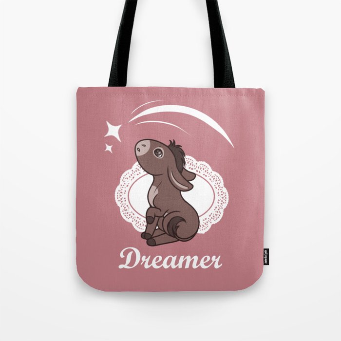 Dreamer Donkey Tote Bag