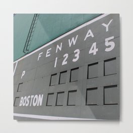 Fenwall -- Boston Fenway Park Wall, Green Monster, Red Sox Metal Print