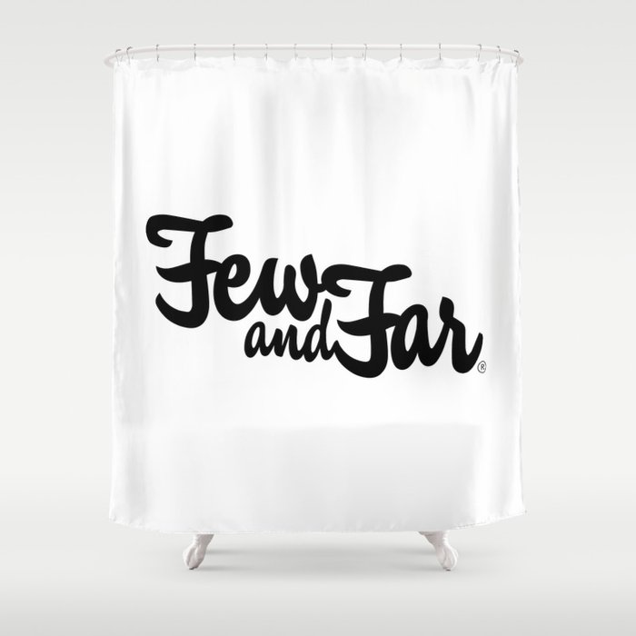 Few and Far Logo Shower Curtain