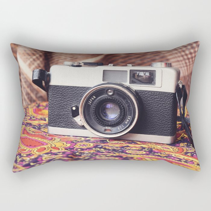 Retro Camera Vintage Still life Rectangular Pillow