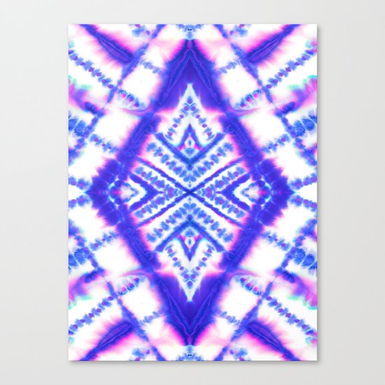 Dye Diamond Iridescent Blue Canvas Print
