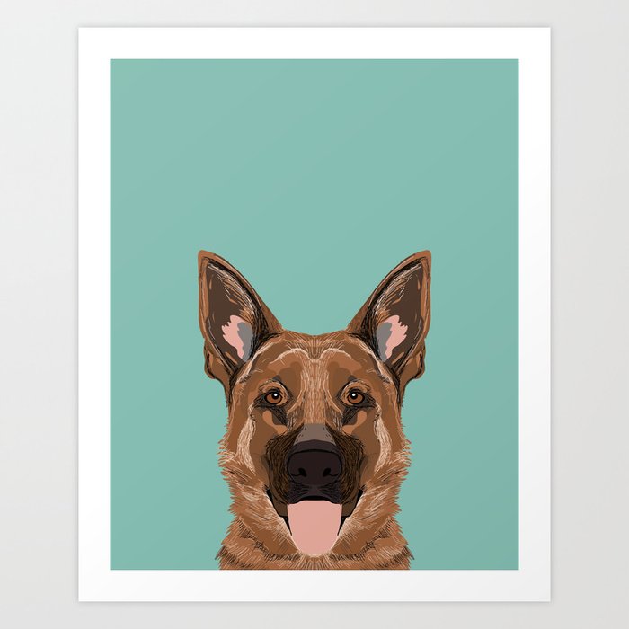 Skylar - German Shepherd gifts for dog people dog lover gifts german shepherd owners perfect gifts Art Print