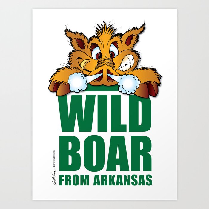 Wild Boar from Arkansas! Art Print